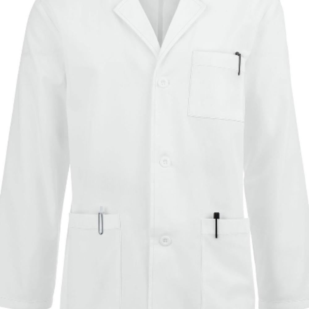 White Lab Coat with Pockets